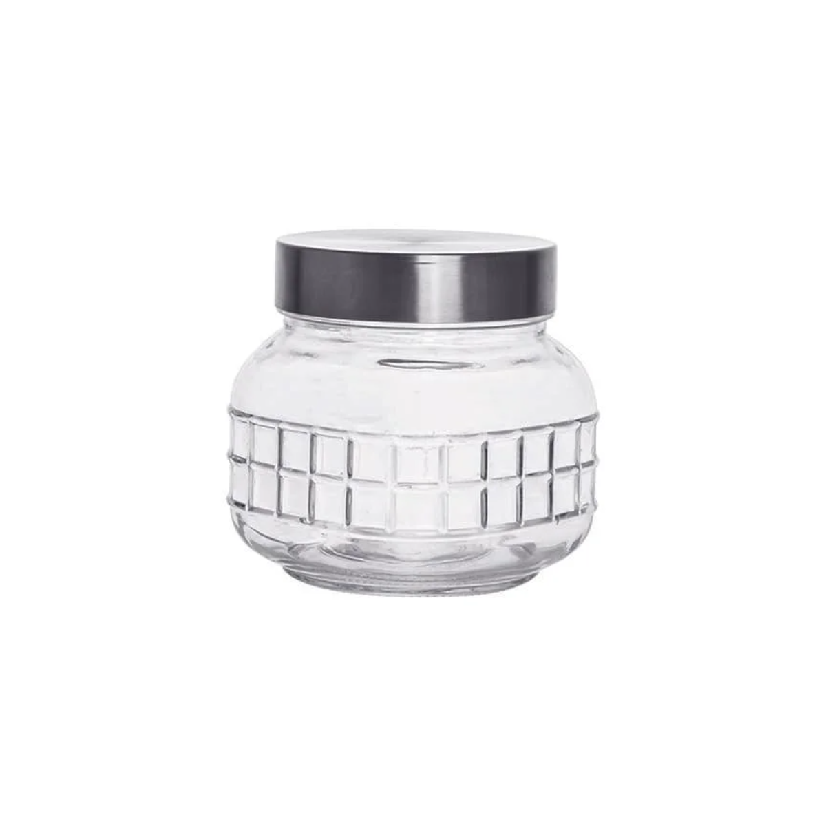 Pote Vidro Quadriculado 800Ml Hauskraft