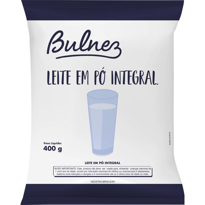 Leite em Pó Bulnez Integral 400g