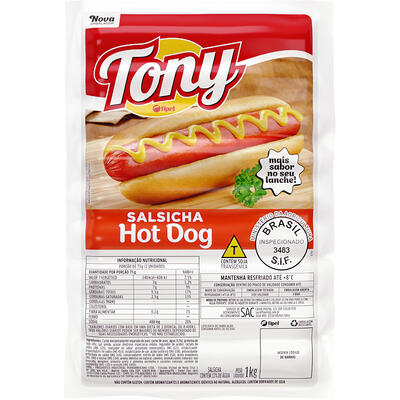 Salsicha Hot Dog Tony Resfriada 1kg