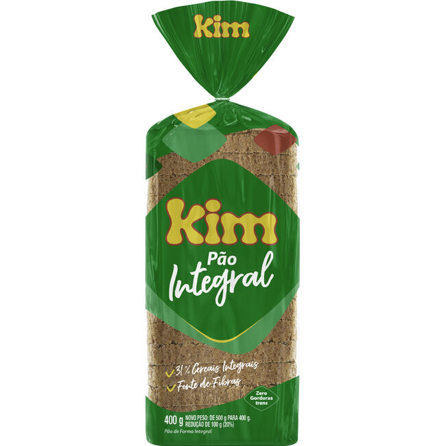 Pão de Forma Kim Integral 400g