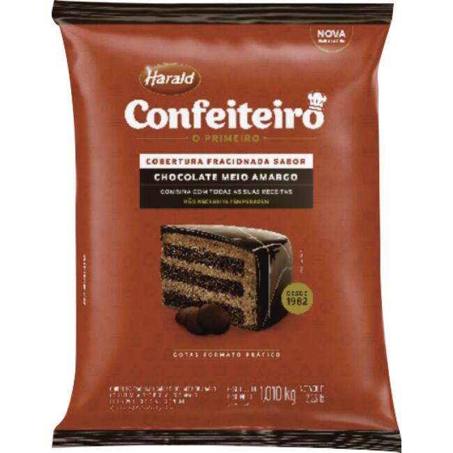 Cobertura de Chocolate em Gotas Confe M amargo 1,010kg