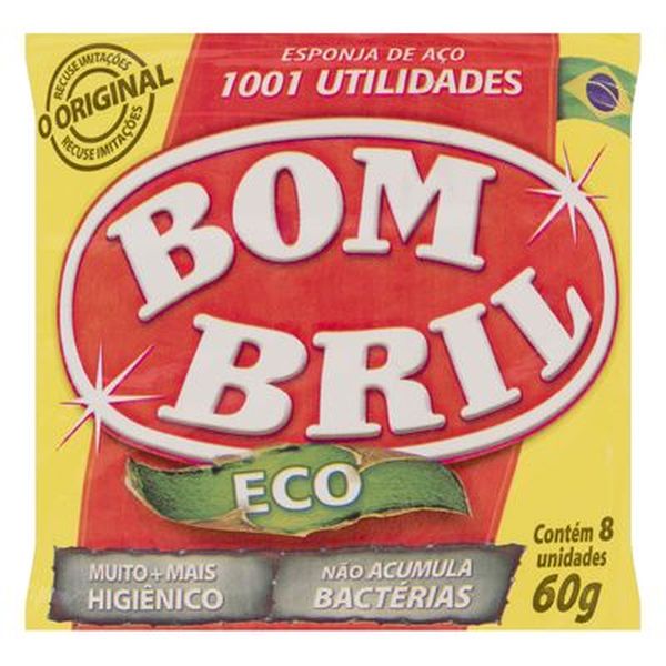 Esponja de Aço BOMBRIL com 8 Unidades