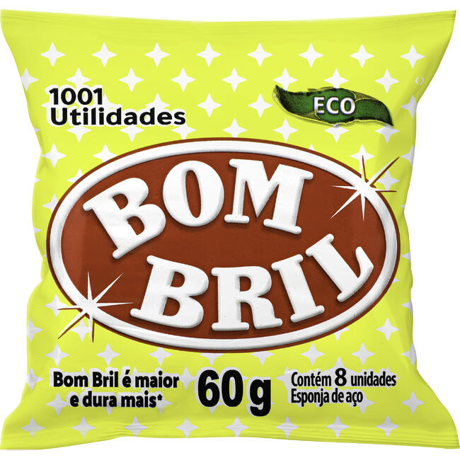 Esponja de Aço BOMBRIL com 8 Unidades
