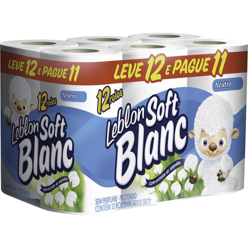 Papel Higiênico Leblon Soft Blanc FS 30m 12 rolos
