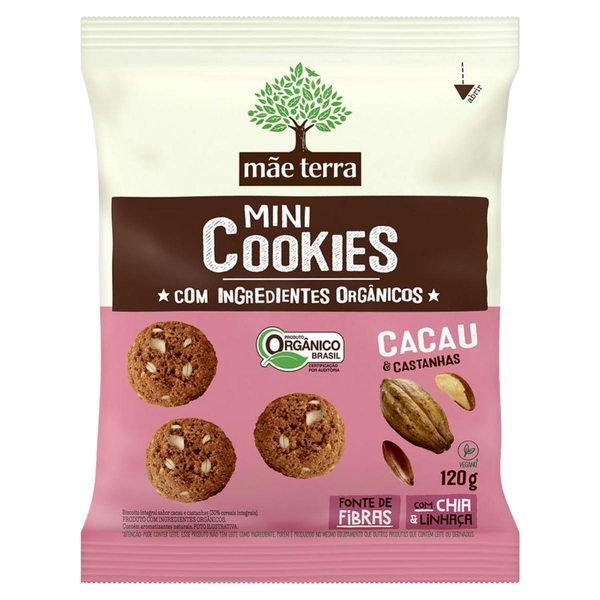 Mini Cookie Mãe Terra 120g - Integral - Cacau