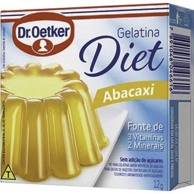 Pó para gelatina DR OETKER abacaxi diet 12g