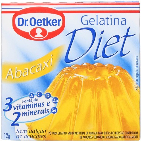 Pó para gelatina DR OETKER abacaxi diet 12g