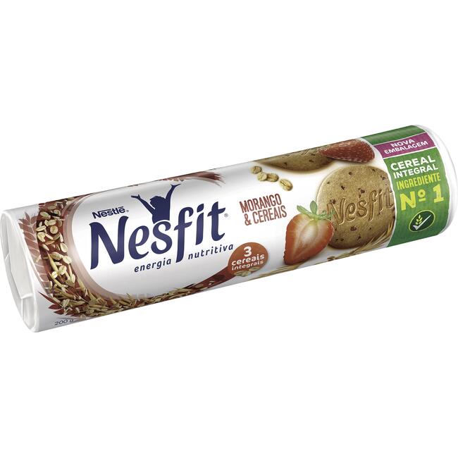 Biscoito Nesfit Nestlé Morango e Cereais 200g