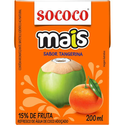 Água de Coco SOCOCO Tangerina 200ml
