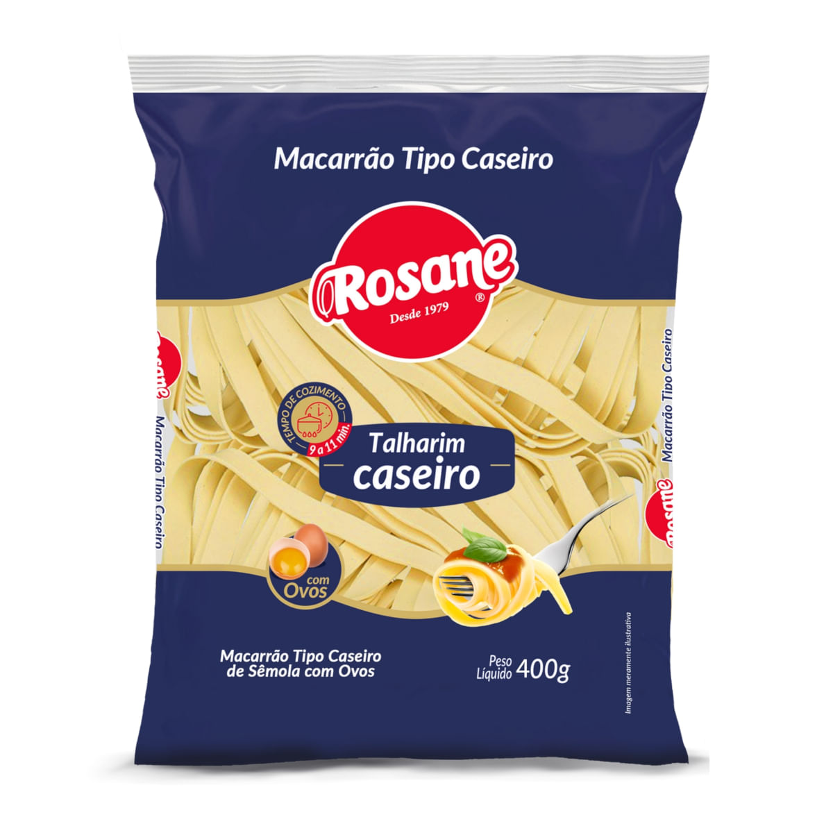 Macarrão Talharim ROSANE Caseiro com Ovos Número 4 400g
