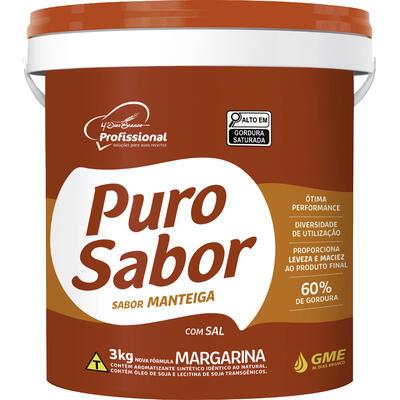 Margarina Puro Sabor Com sal 60% Lipídios 3kg
