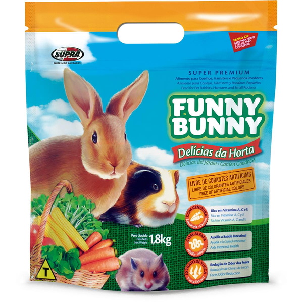 Ração Funny Bunny 1,8kg - Delícias da Horta