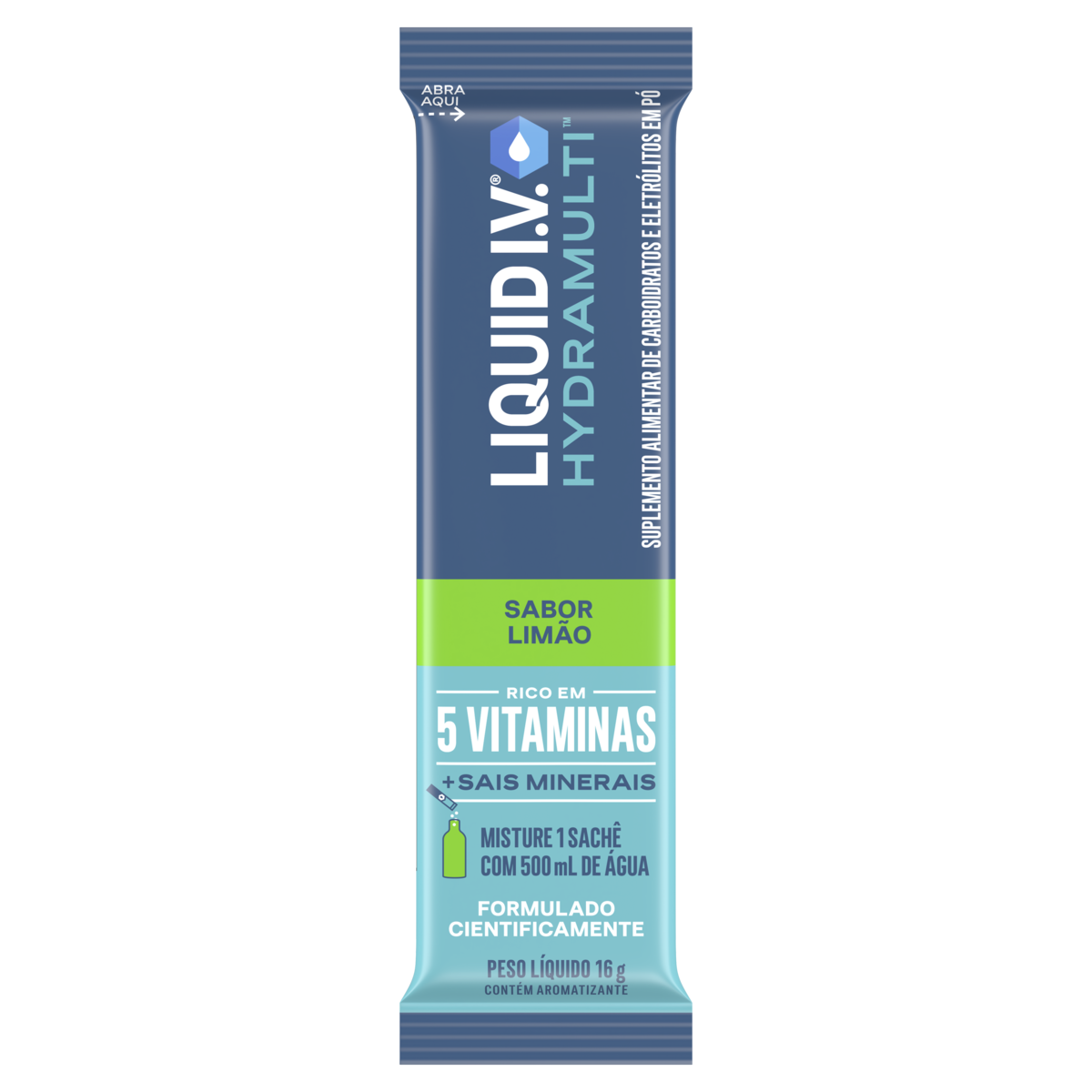 Suplemento Alimentar Pó Limão Liquid I.V. Hydramulti Pacote 16g