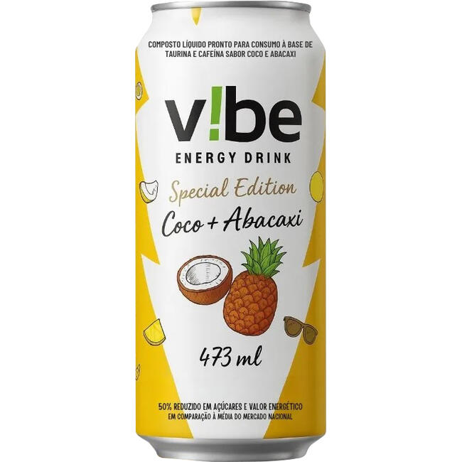 Energético Vibe Abacaxi e Coco 473ml