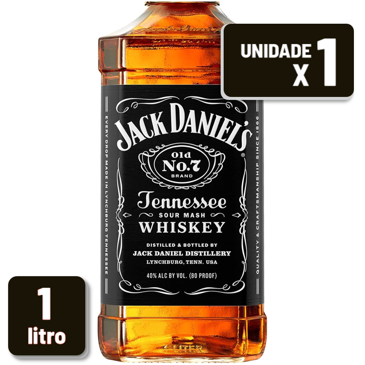 Whisky Jack Daniels Garrafa Vidro 1L