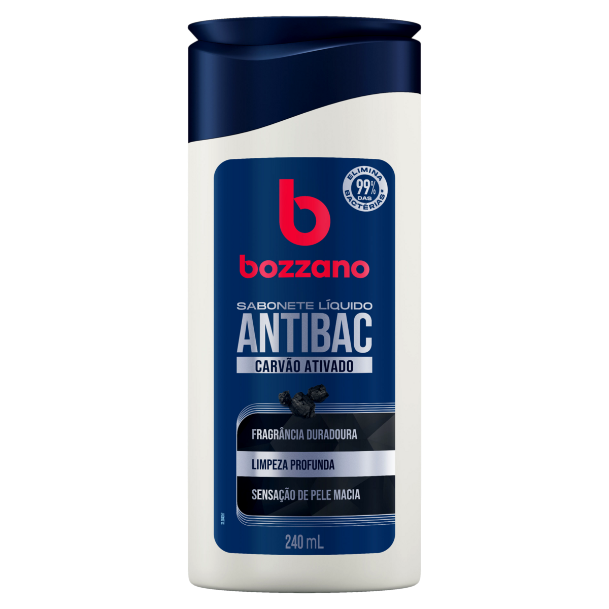 Sabonete Líquido Bozzano Antibac Carvão Ativado Frasco 240ml
