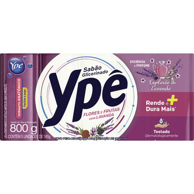 Sabão em Pedaço Ypê Flores e Frutas 5x160g
