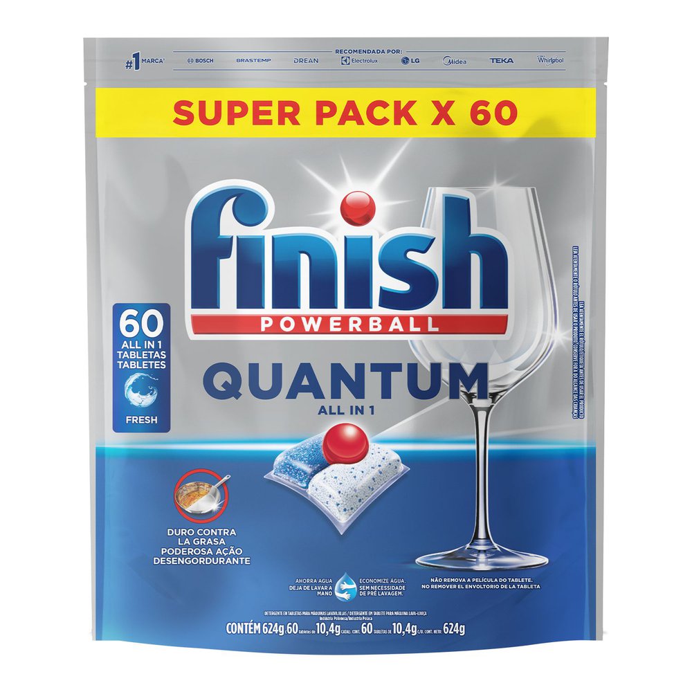 Lava Louça FINISH Power Ball Quantum com 60 Tabletes