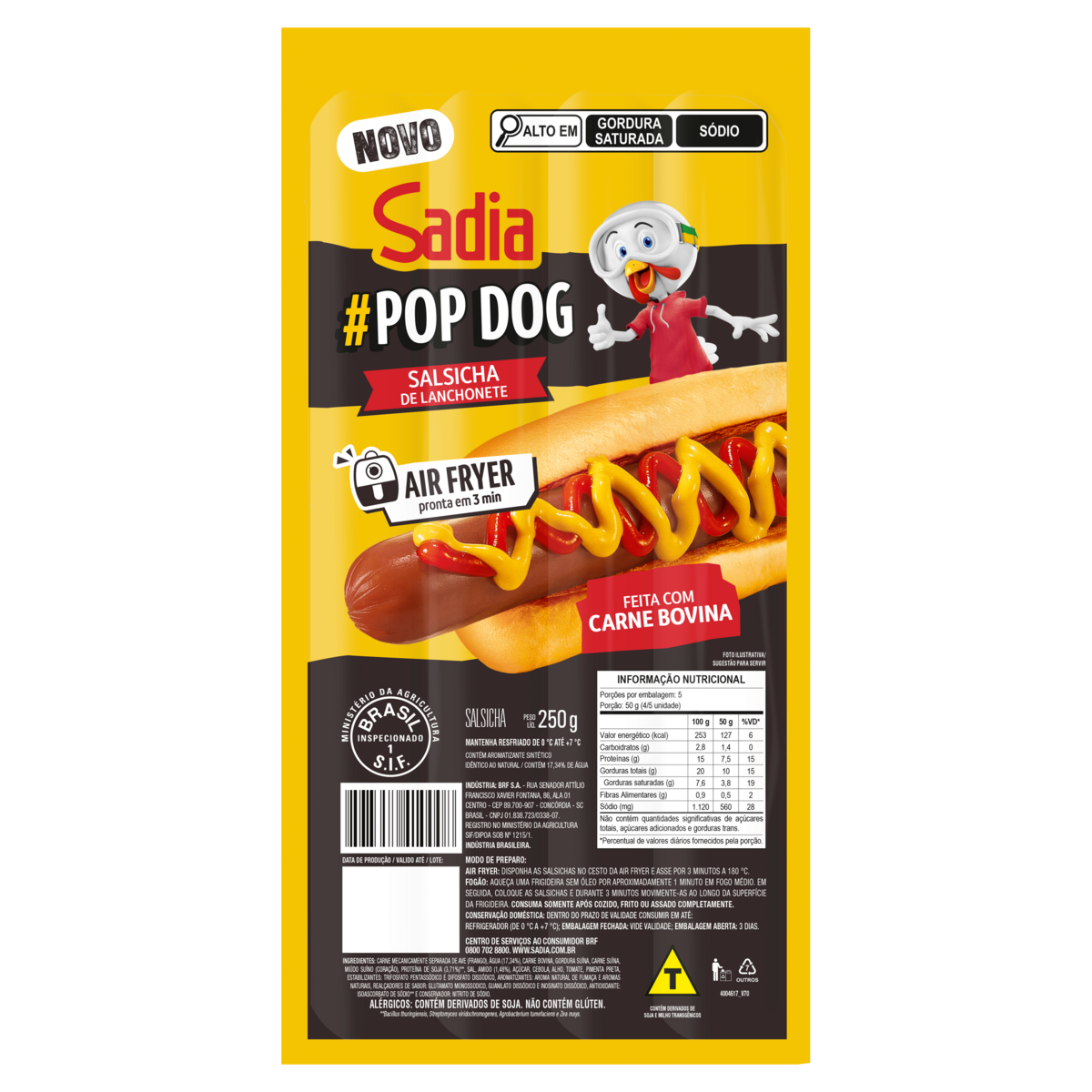 Salsicha #Pop Dog Sadia 250g