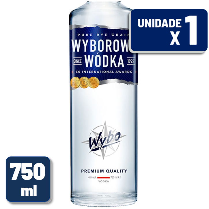 Vodka Wyborowa Garrafa Vidro 750ml
