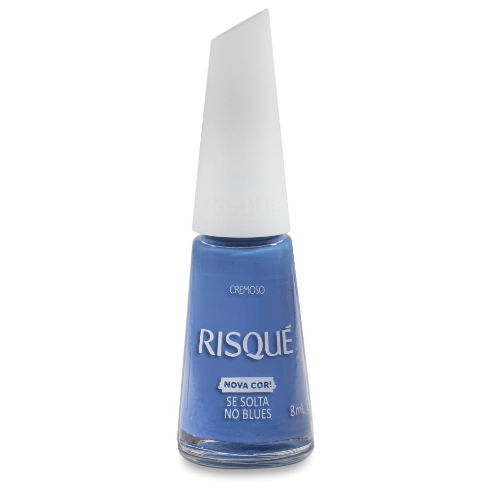 Esmalte Risqué Cremoso Ultrabrilho Se Solta no Blues 8ml