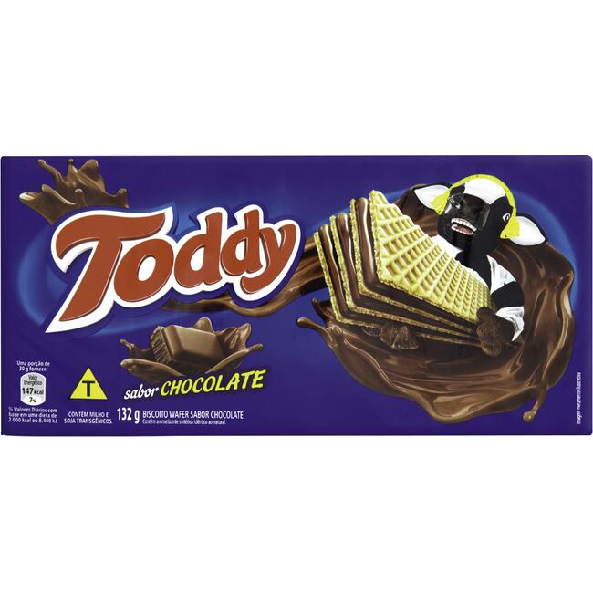 Biscoito Wafer Toddy Chocolate 132g