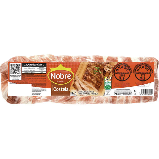 Costela Suína Nobre Cong Preço por quilo na peça
