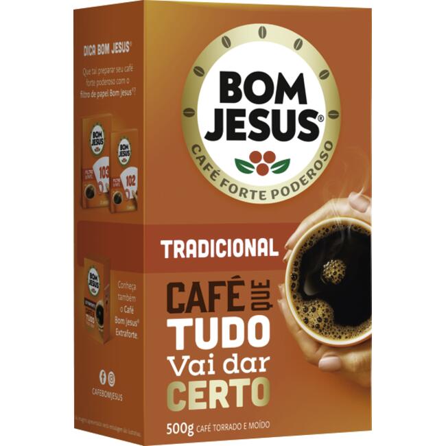 Café Torrado e Moído Tradicional Bom Jesus Caixa 500g