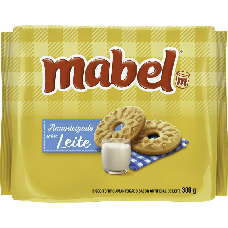 Biscoito Amanteigado Leite Mabel Pacote 330g