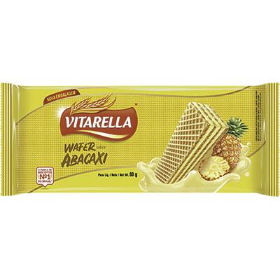 Biscoito Wafer Vitarella Abacaxi 80g