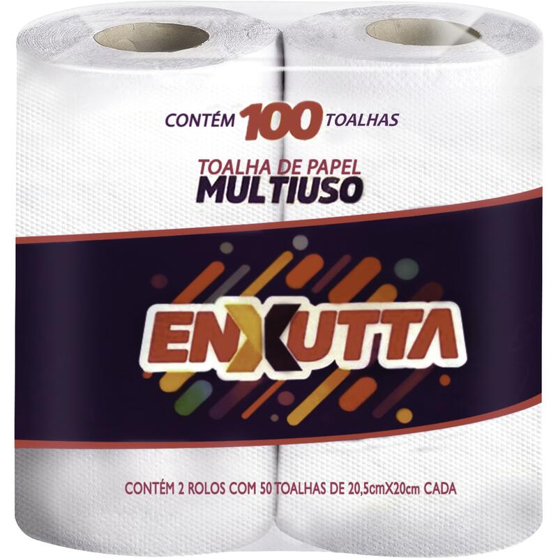 Toalha de Papel Enxutta 50 folhas 2 rolos