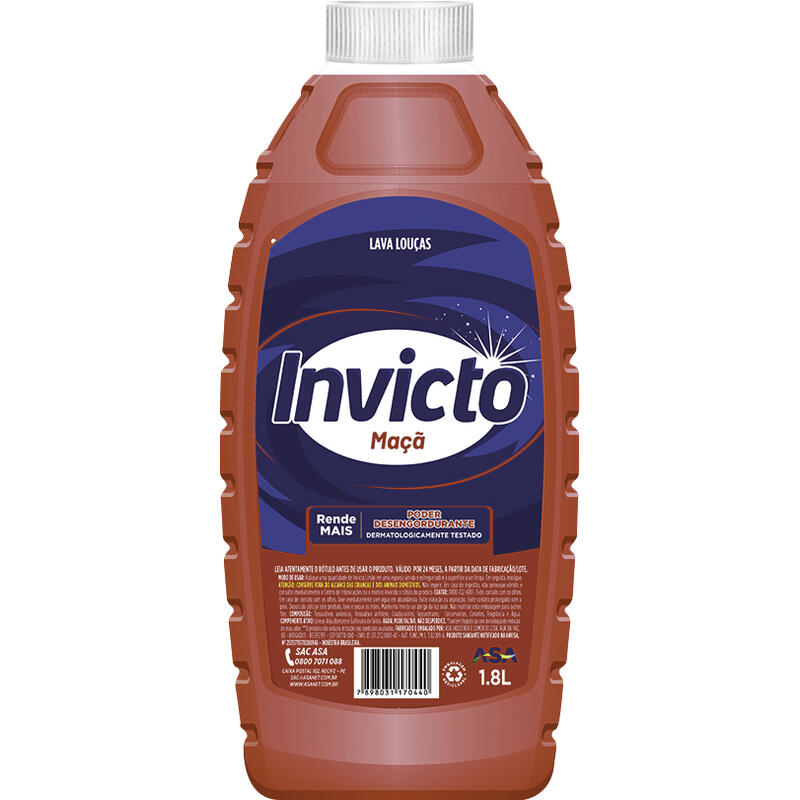 Detergente Líquido Invicto Maçã 1,8L