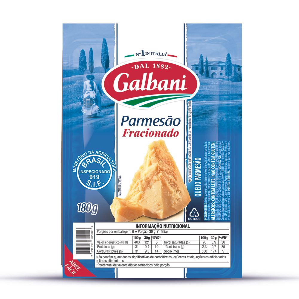 Queijo Parmesão Fracionado Galbani 180g