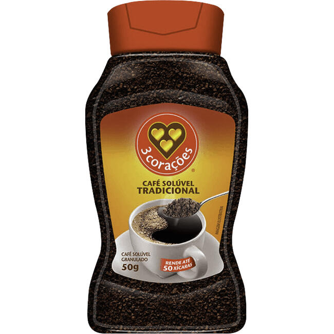 Café Solúvel 3 Corações 50g