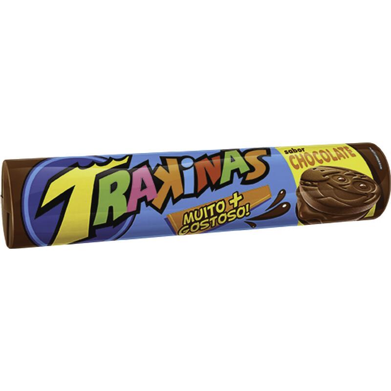 Biscoito Recheado Trakinas Chocolate 136g