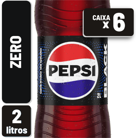 Refrigerante Pepsi Black Pet 2L Caixa c/ 6 un