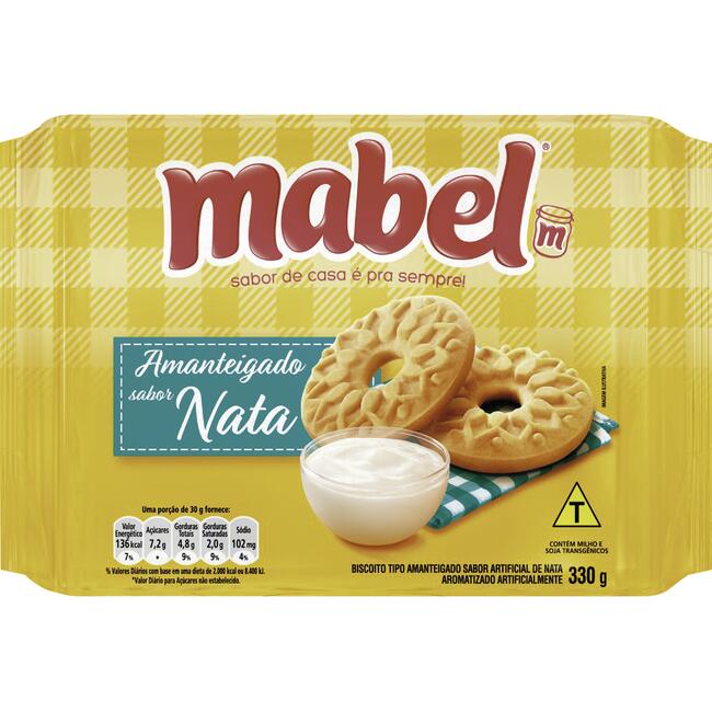 Biscoito Amanteigado Mabel Nata 330g