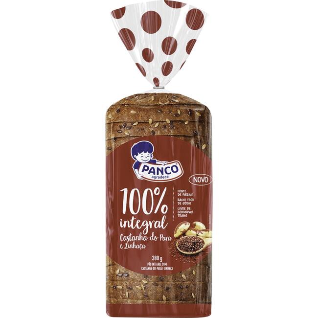 Pão de Forma Panco Castanha e linhaça 380g