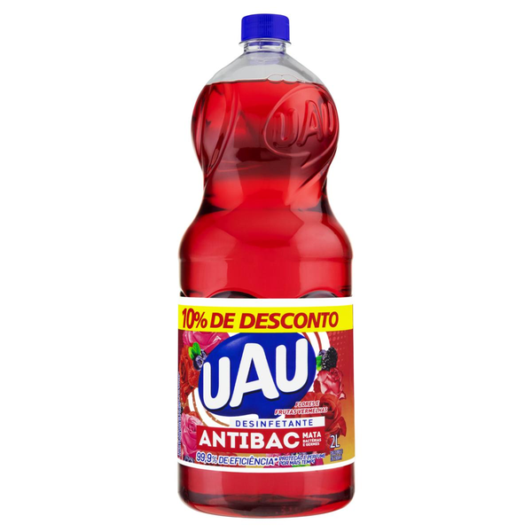 Desinfetante Uau 2 Litros - Antibac - Flores e Frutas Vermelhas