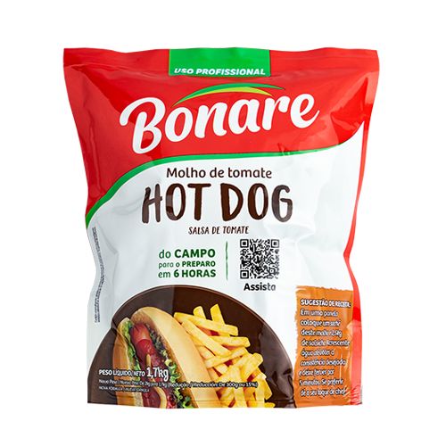 Molho de Tomate Bonare Hot Dog 1,7kg