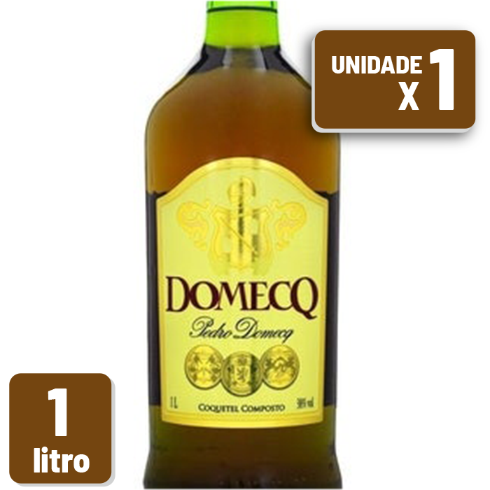 Conhaque Domecq Garrafa Vidro 1L