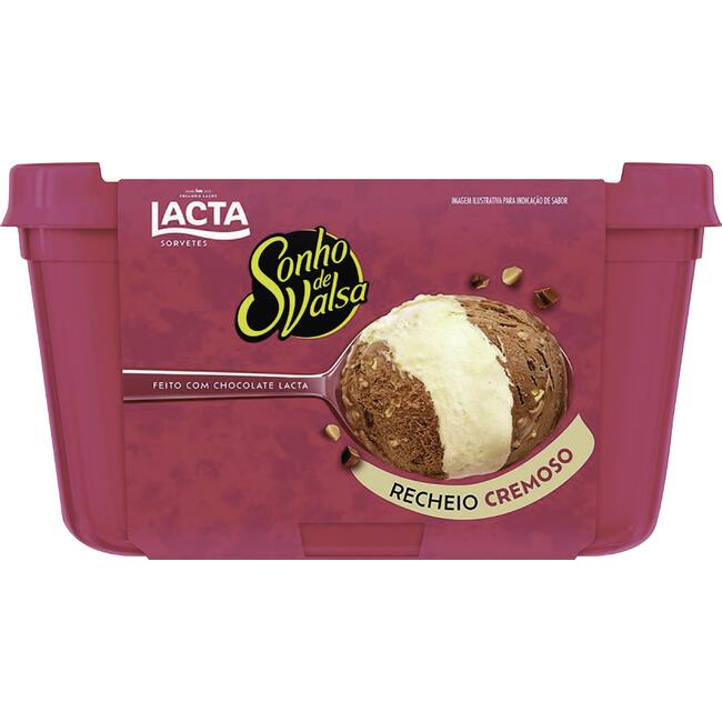 Sorvete Lacta Sonho de Valsa 1L