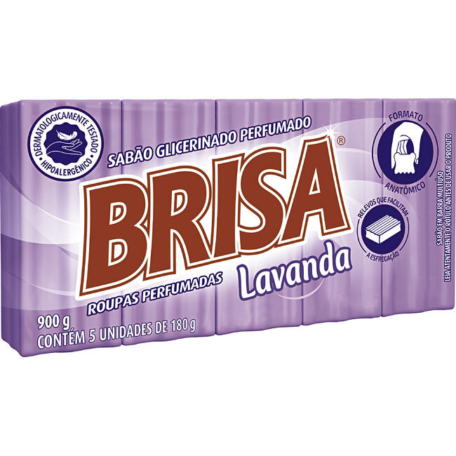 Sabão em Pedaço Brisa Lavanda 5x180g