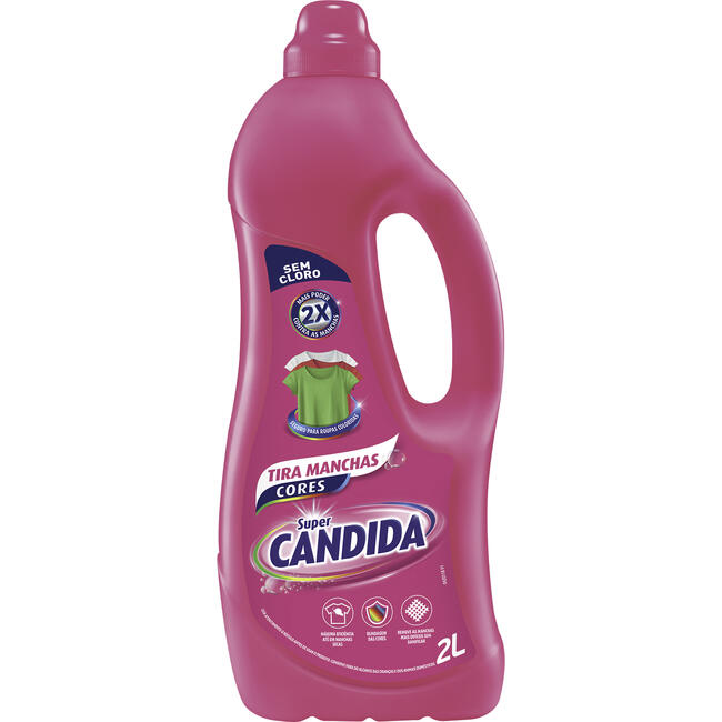 Tira-Manchas Líquido Roupas Coloridas Super Candida Cores Frasco 2l