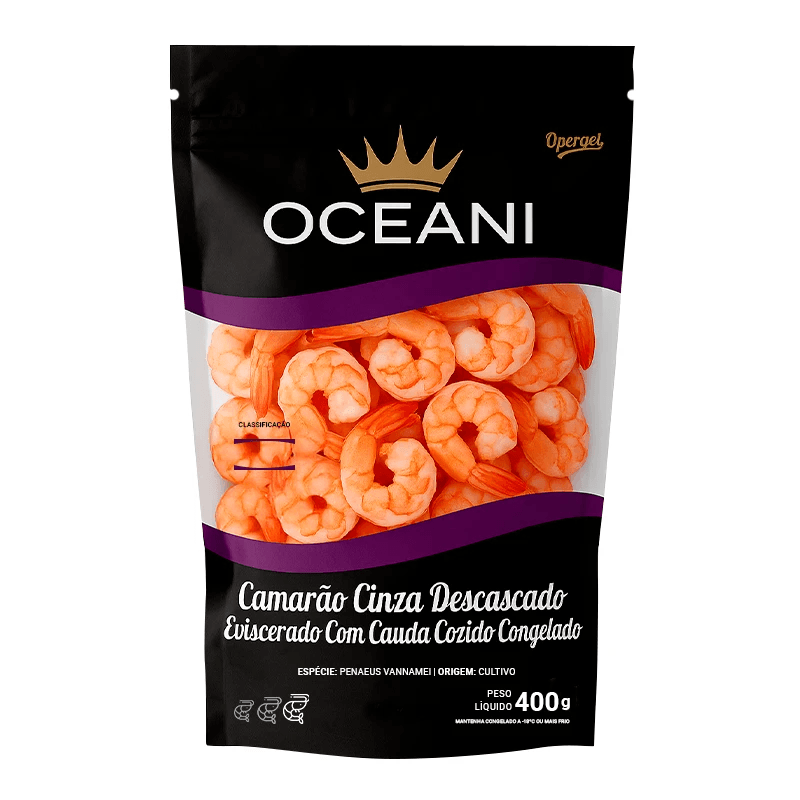Camarão OCEANI Descascado 31/50 Congelado 400g