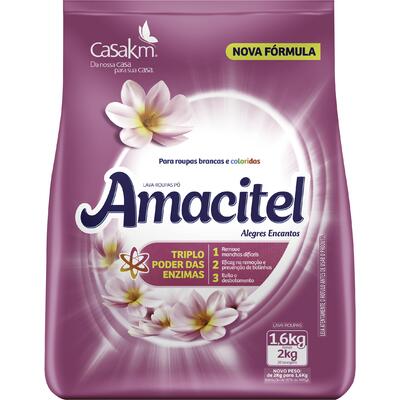 Lava Roupas em Pó Amacitel Alegres Encantos 1,6kg