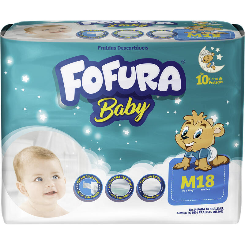 Fralda Descartável Fofura Baby Jumbinho M 18 un
