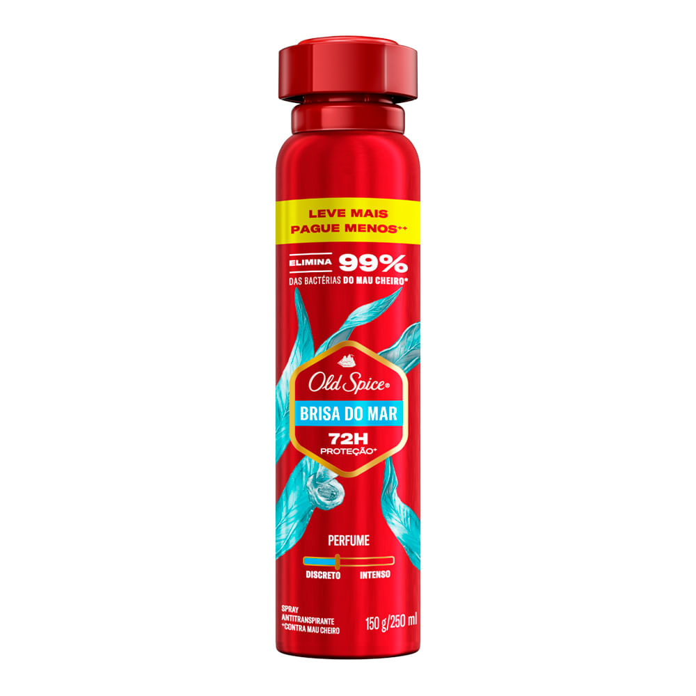 Antitranspirante Aerossol Brisa do Mar Old Spice 250ml Spray Leve Mais Pague Menos