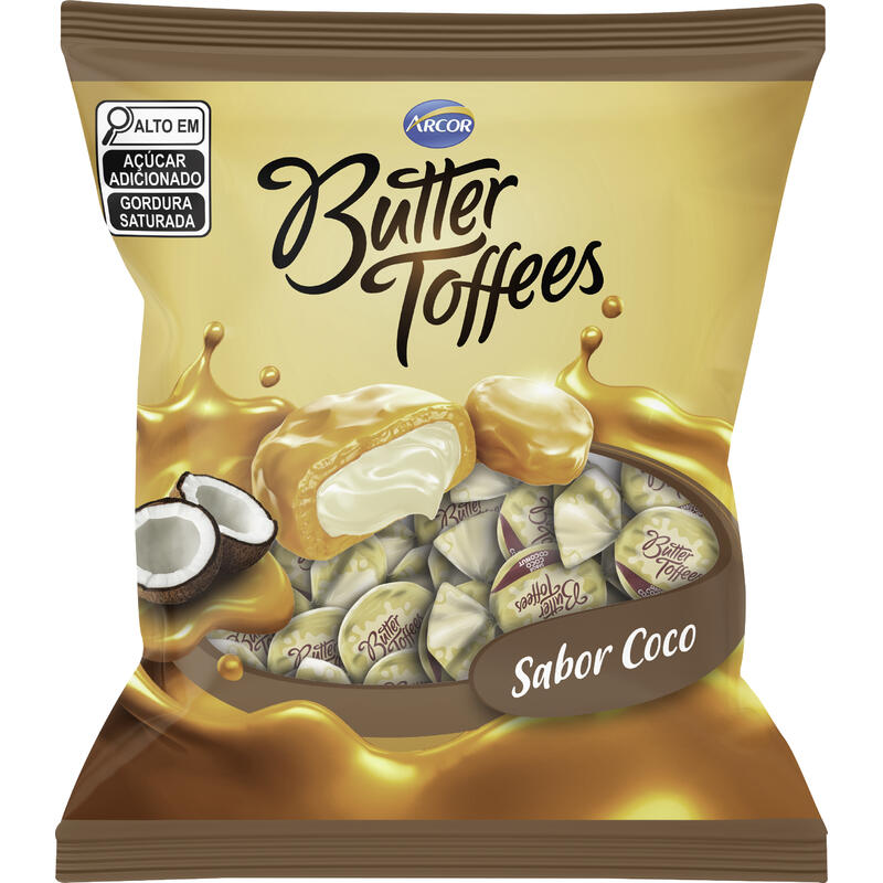 Bala Arcor Butter Toffees Coco 400g