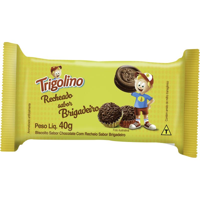 Biscoito Recheado Trigolino Brigadeiro 40g